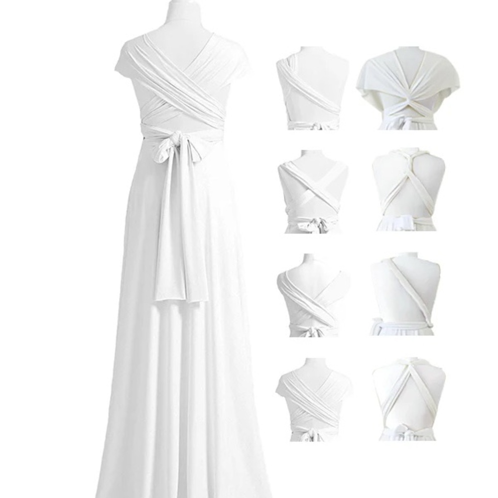Convertible White Maxi Dress With Bandeau